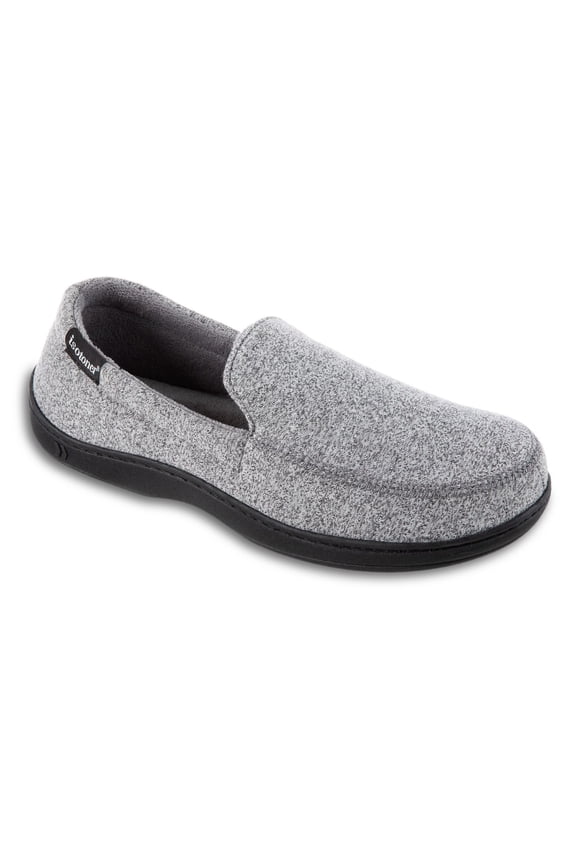 Space Dye Men's Moccasin Slippers Color: Gray Size: XXL