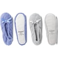 thumbnail image 1 of isotoner Women's 2 Pack Ballerina Slipper Quilted and Solid Ballet Flat 6.5-7.5 Periwinkle Quilted, Ash Solid, 1 of 7