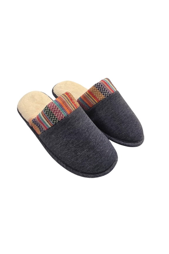 Women's Evie Heathered Jersy Clog Slippers - 8334 (Navy Blue, 9-10)