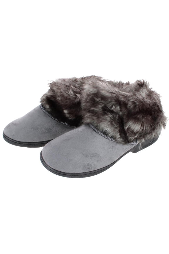 Women's Recycled Microsuede Mallory Boot Slipper, with Memory Foam, Ash, 8.5-9 - 8229