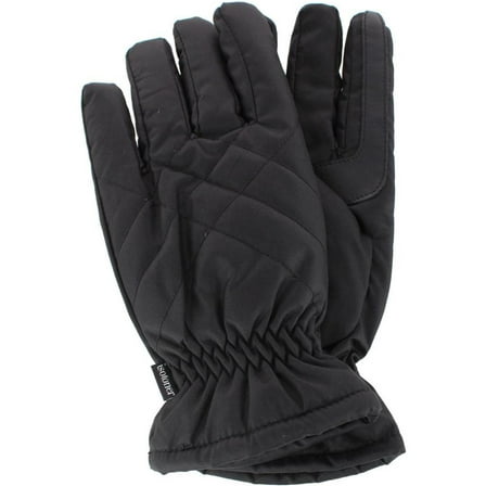 isotoner Women's Sleekheat Gloves with Gathered Wrist-A30532-L/XL-BLACK