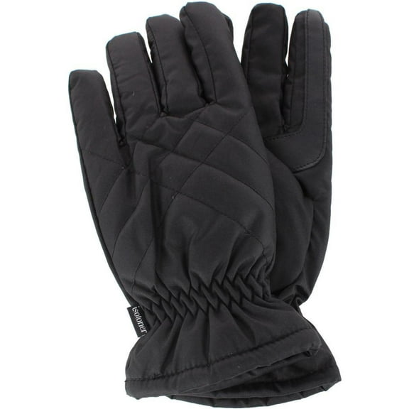 isotoner Women's Sleekheat Gloves with Gathered Wrist-A30532-L/XL-BLACK