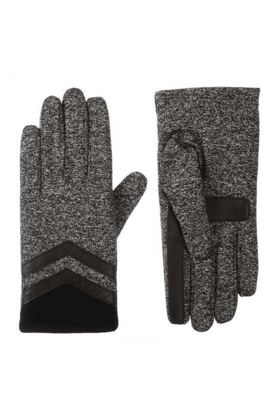 Women's Spandex Gloves with Rib Knit, Black Heather, L/XL, $52