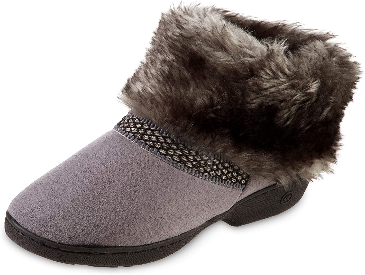 isotoner Women's Recycled Microsuede Mallory Boot Slipper, with Memory ...