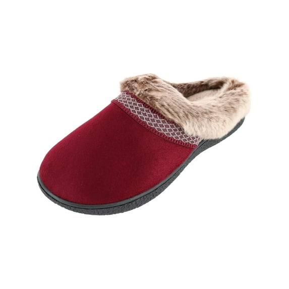 isotoner Womens Recycled Microsuede Mallory Hoodback Slipper CHI-7/8