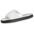 thumbnail image 1 of isotoner Womens Soft Microterry Wider Width Slide Slippers WHT-7/8, 1 of 3