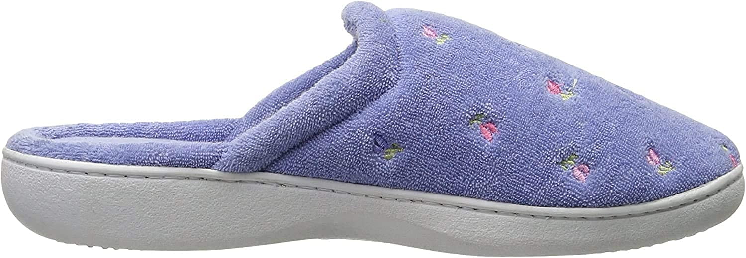 Isotoner terry hotsell embroidered scalloped clog