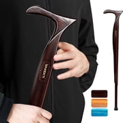 ispuoocti Wooden Walking Cane for Men and Women -Natural Solid Wood, 3 Rubber Tips, Heavy Duty, with Travel Bag- Wooden Walking Stick, Ergonomic Canes for Seniors Unisex Walking Canes