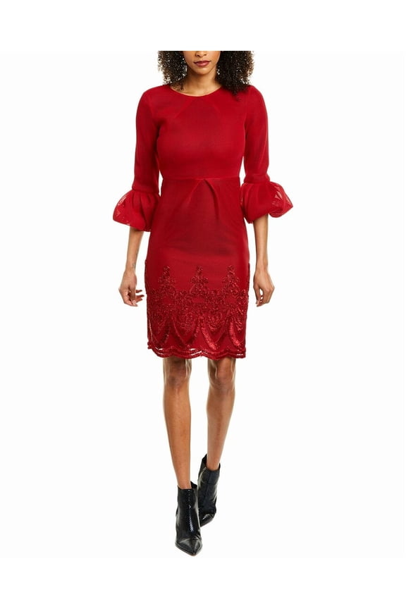 womens Mesh Sheath Dress, m