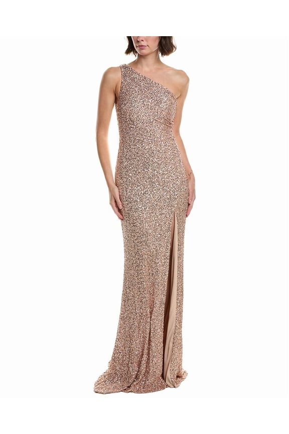 womens  Sequin One-Shoulder Maxi Dress, s