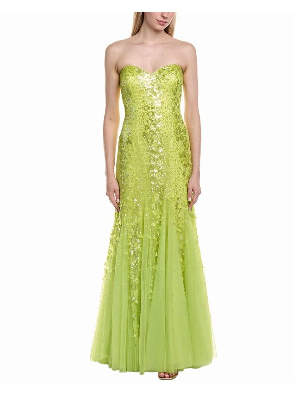 womens Tulle Sequin Maxi Dress, 14