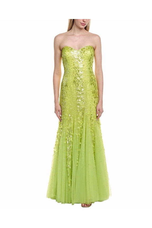 womens Tulle Sequin Maxi Dress, 14