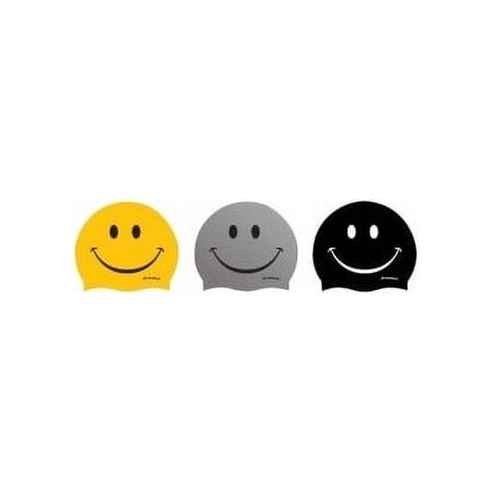 IST Smile Silicone Swimming Cap, Yellow, Lightweight, Durable