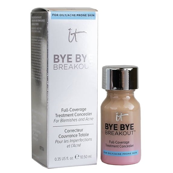 it Cosmetics Bye Bye Breakout Full-Coverage Treatment Concealer - Light, 0.35oz/10.5ml