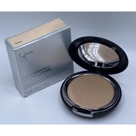 IT Cosmetics Celebration Foundation Full Coverage Powder – Medium – 0.30 oz / 9 g