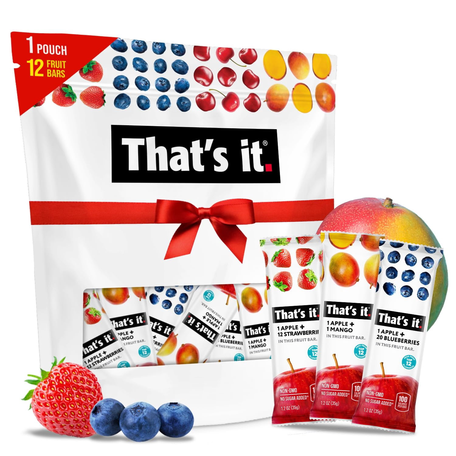 That's it. Variety Pack BCF26 100% Natural Real Bar, Best High Fiber Vegan, Gluten Free Healthy Snack, Paleo for Children & Adults, Non GMO No Added Sugar, No Preservatives Energy Food (12 Pack)