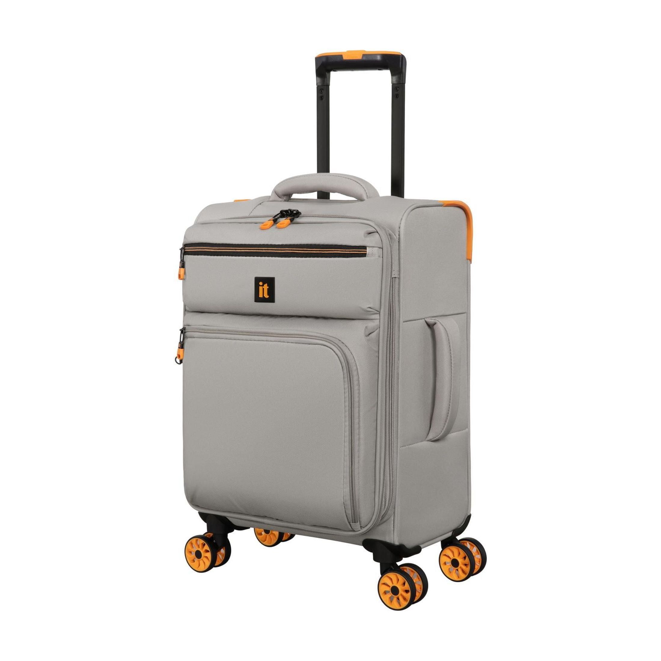 it luggage Compartment 22" Softside Carry-On 8 Wheel Expandable Spinner, Crushed Rock