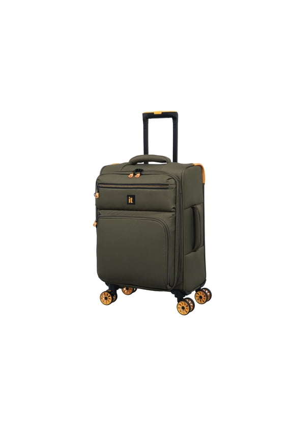Compartment 22" Carry-On Softside 8 Wheel Expandable Spinner, Dark Olive