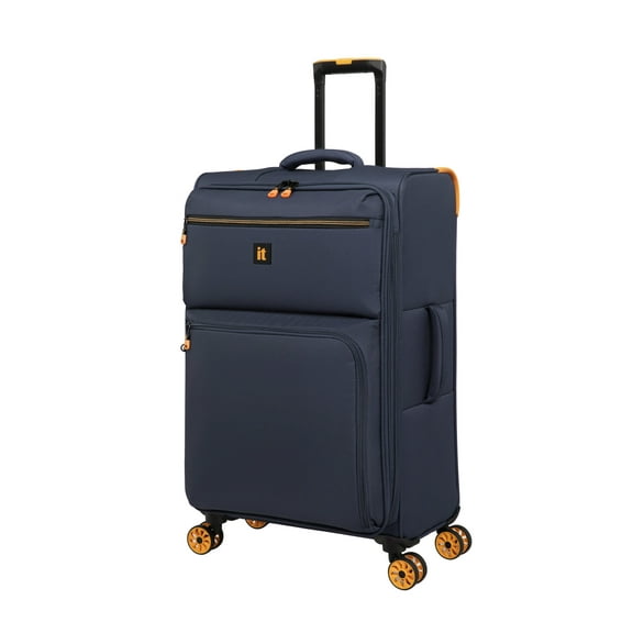 it luggage Compartment 28" Checked Softside 8 Wheel Expandable Spinner, Indigo Mood