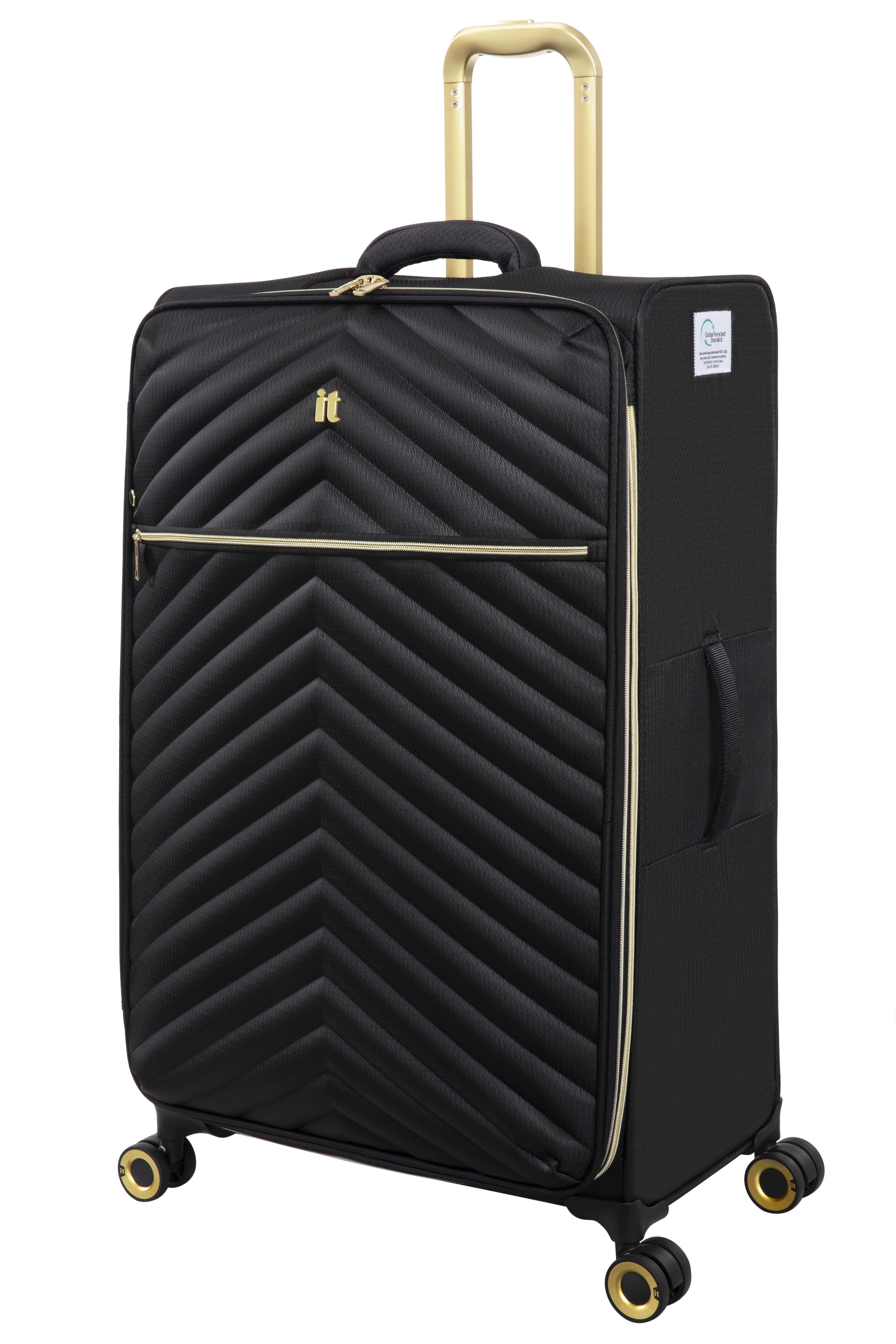 it luggage Plenitude II ECO Softside 28" Medium Checked Expandable Fashion Spinner Luggage, Black