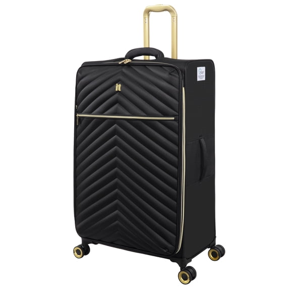 it luggage Plenitude II ECO Softside 32" Extra Large Checked Expandable Fashion Spinner Luggage, Black
