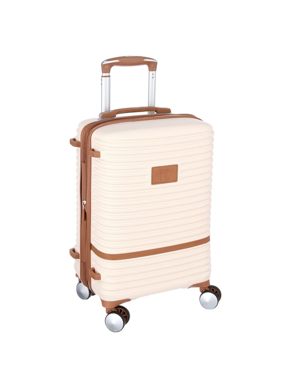 Replicating Hardside 21.5" Carry On Expandable Fashion Spinner Luggage, Cream