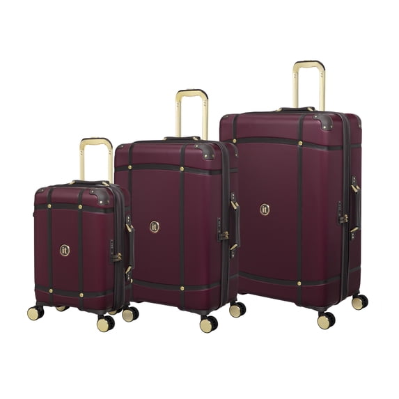 it luggage Superiority 3 Piece Hardside 8 Wheel Expandable Spinner Set, French Port