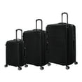 thumbnail image 1 of it luggage Traversed 3 Piece Hardside 8 Wheel Expandable Luggage Suitcase Spinner Set, Black, 1 of 18