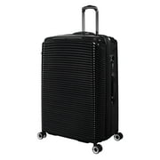 it luggage Traversed 32 Hardside Checked 8 Wheel Expandable Luggage Suitcase Spinner, Black