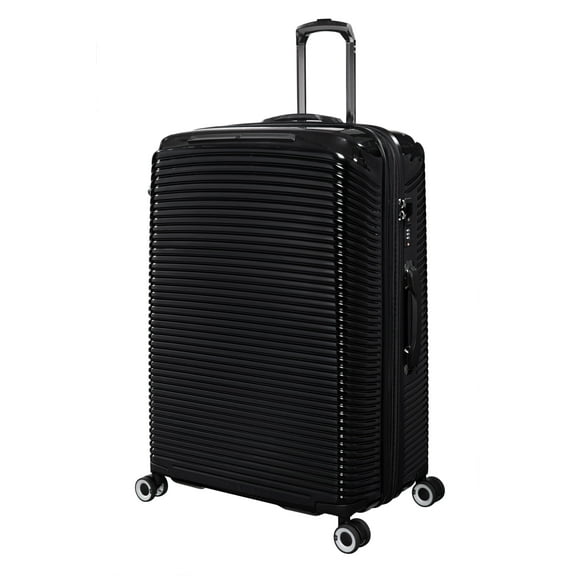 it luggage Traversed 32" Hardside Checked 8 Wheel Expandable Luggage Suitcase Spinner, Black