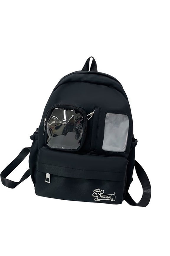 itabag Backpack Transparents Pin Display Backpack with Inserts for School Concerts Display Satchels Handbags