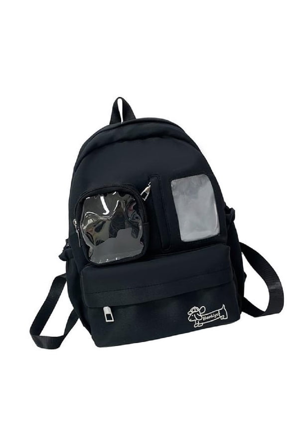 itabag Backpack with Insert Pin Display Backpack Collector Bag for Anime Cosplay Transparents Daypack Travel Bags