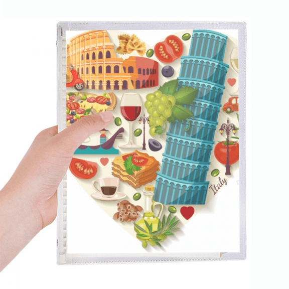 italy heart roman theater notebook loose diary refillable journal statiry