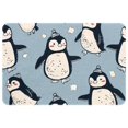 itdsatrgt Cartoon Cute Penguin Pattern Indoor Door Mat, NonSlip