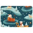 itdsatrgt Christmas Santa Sleigh Pattern Indoor Door Mat, NonSlip