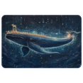 itdsatrgt Dolphin in Galaxy Starry Indoor Door Mat, NonSlip Absorbent