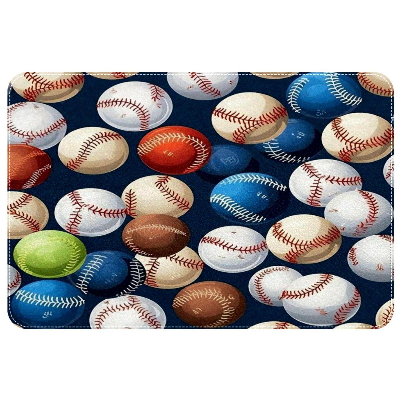 itdsatrgt Doormat Custom Indoor Door Mat, Baseball Pattern Home