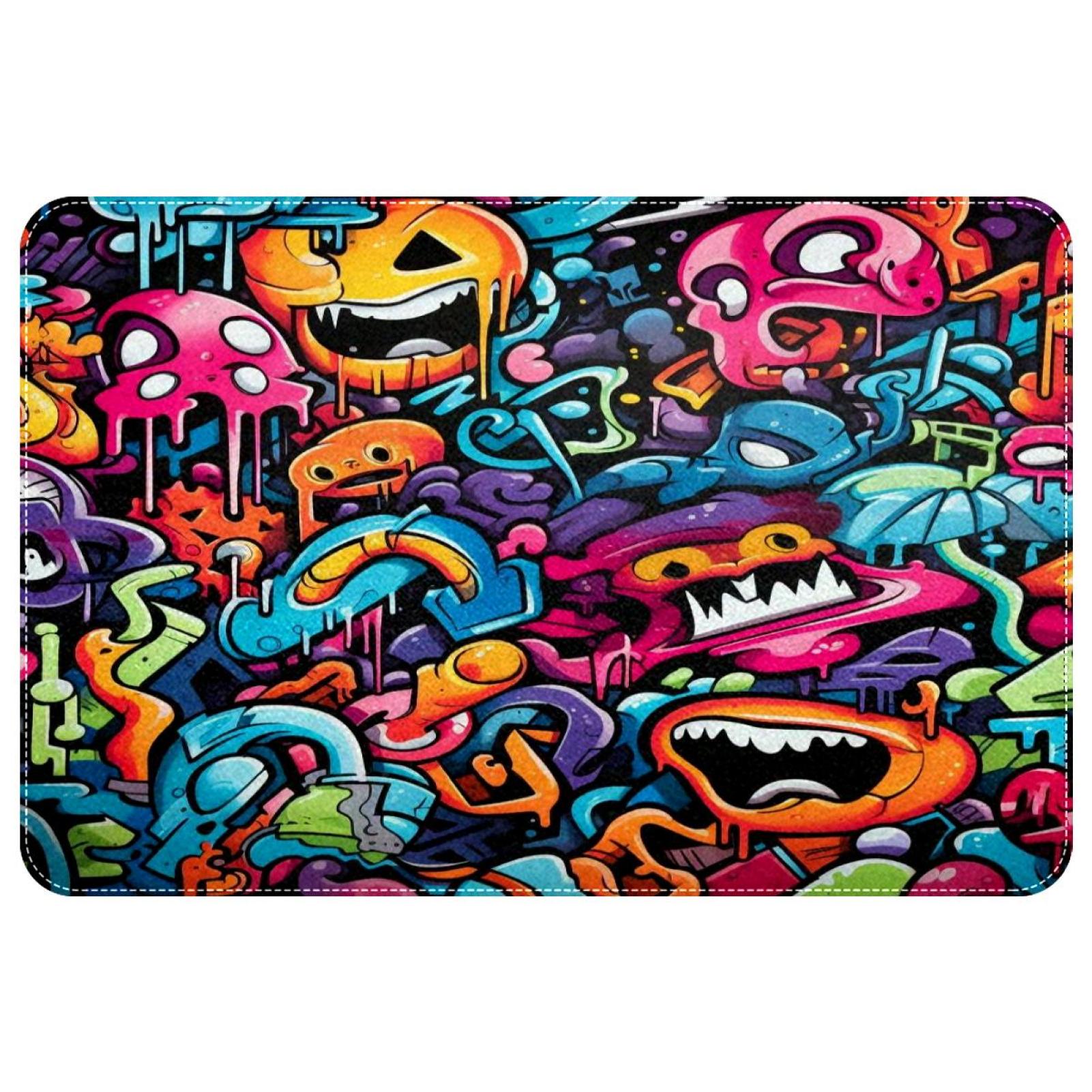itdsatrgt Doormat Custom Indoor Door Mat, Colorful Graffiti
