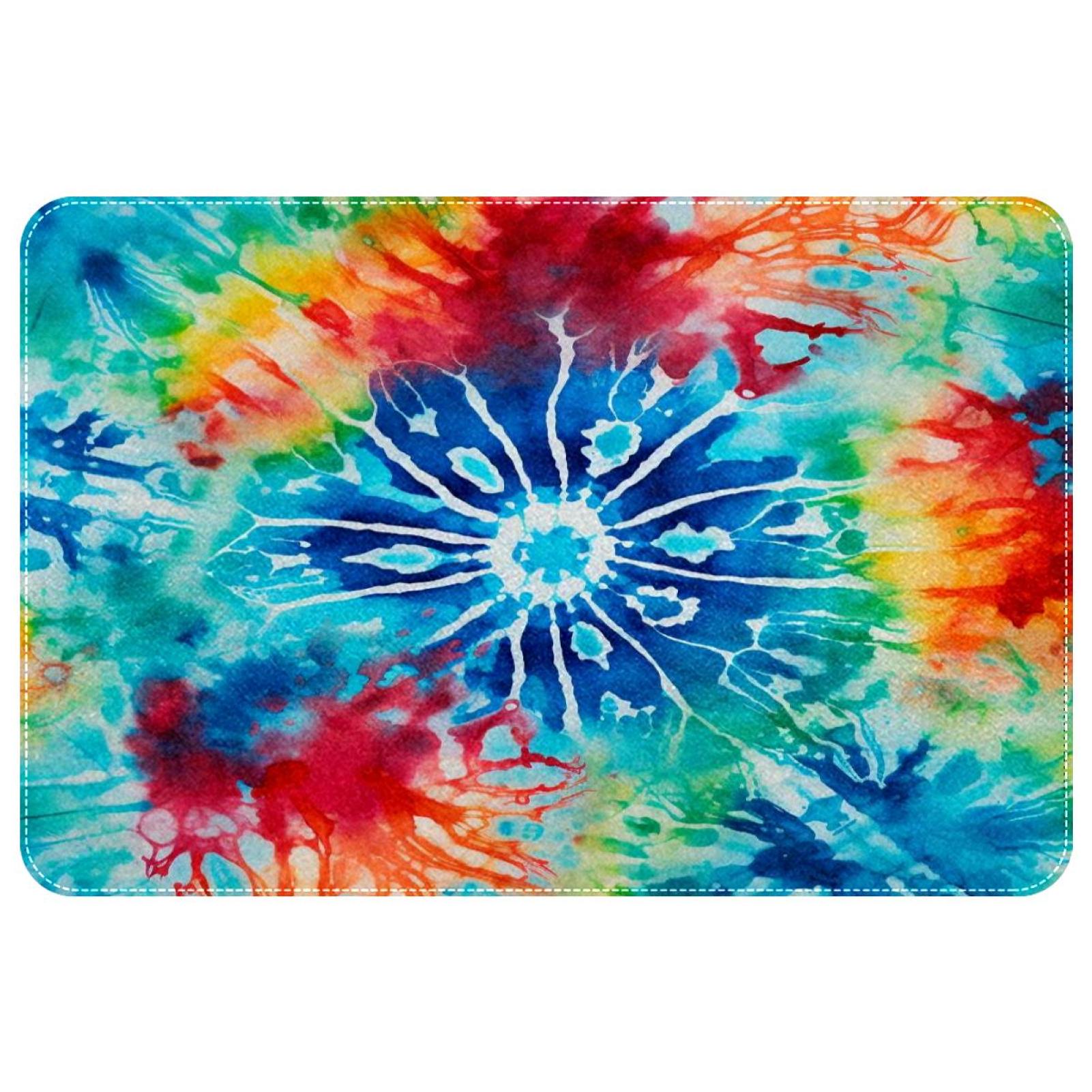 itdsatrgt Doormat Custom Indoor Door Mat, Colorful Tie Dye