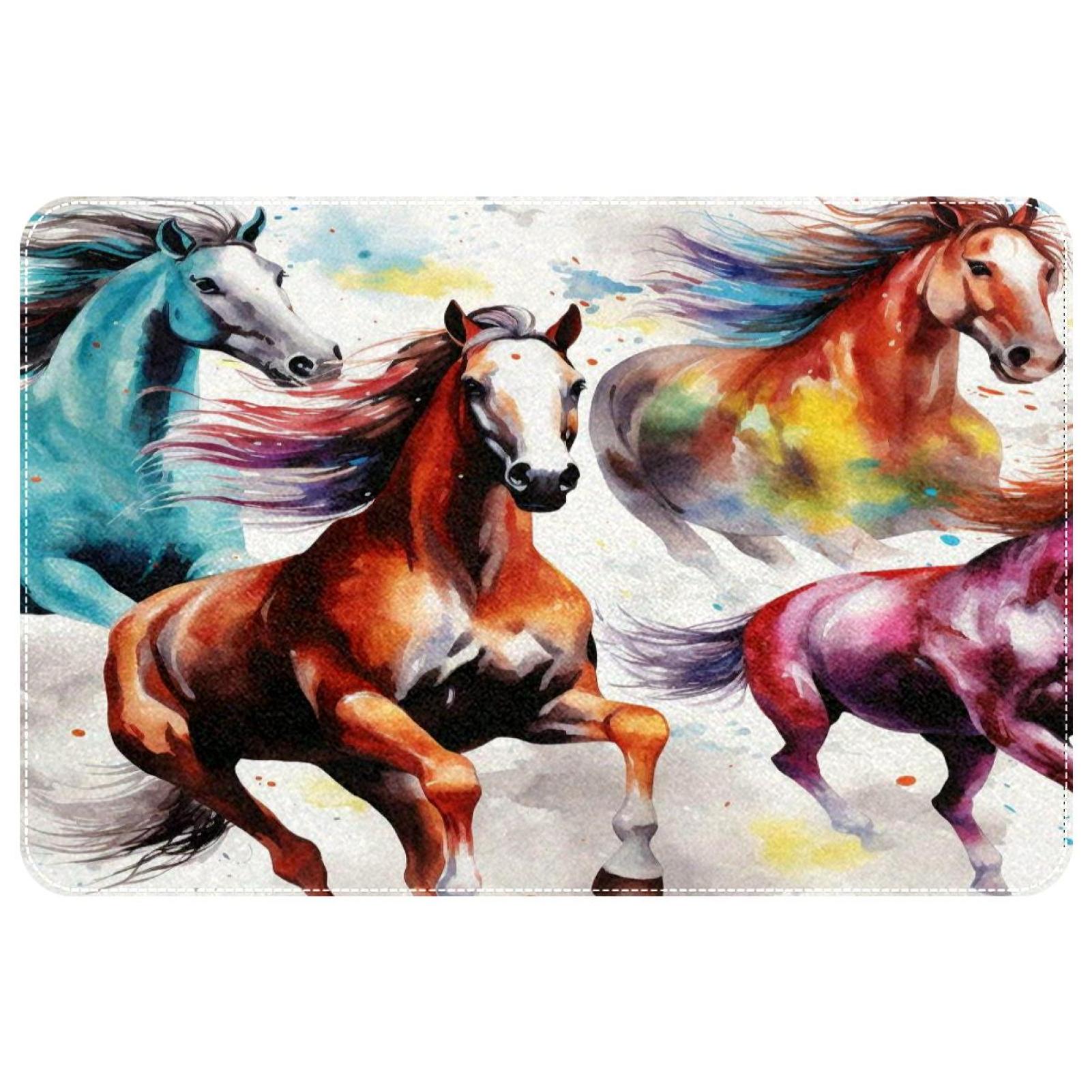 itdsatrgt Doormat Custom Indoor Door Mat, Cool Running Horse