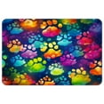 itdsatrgt Doormat Custom Indoor Door Mat, Dog Paw Colorful