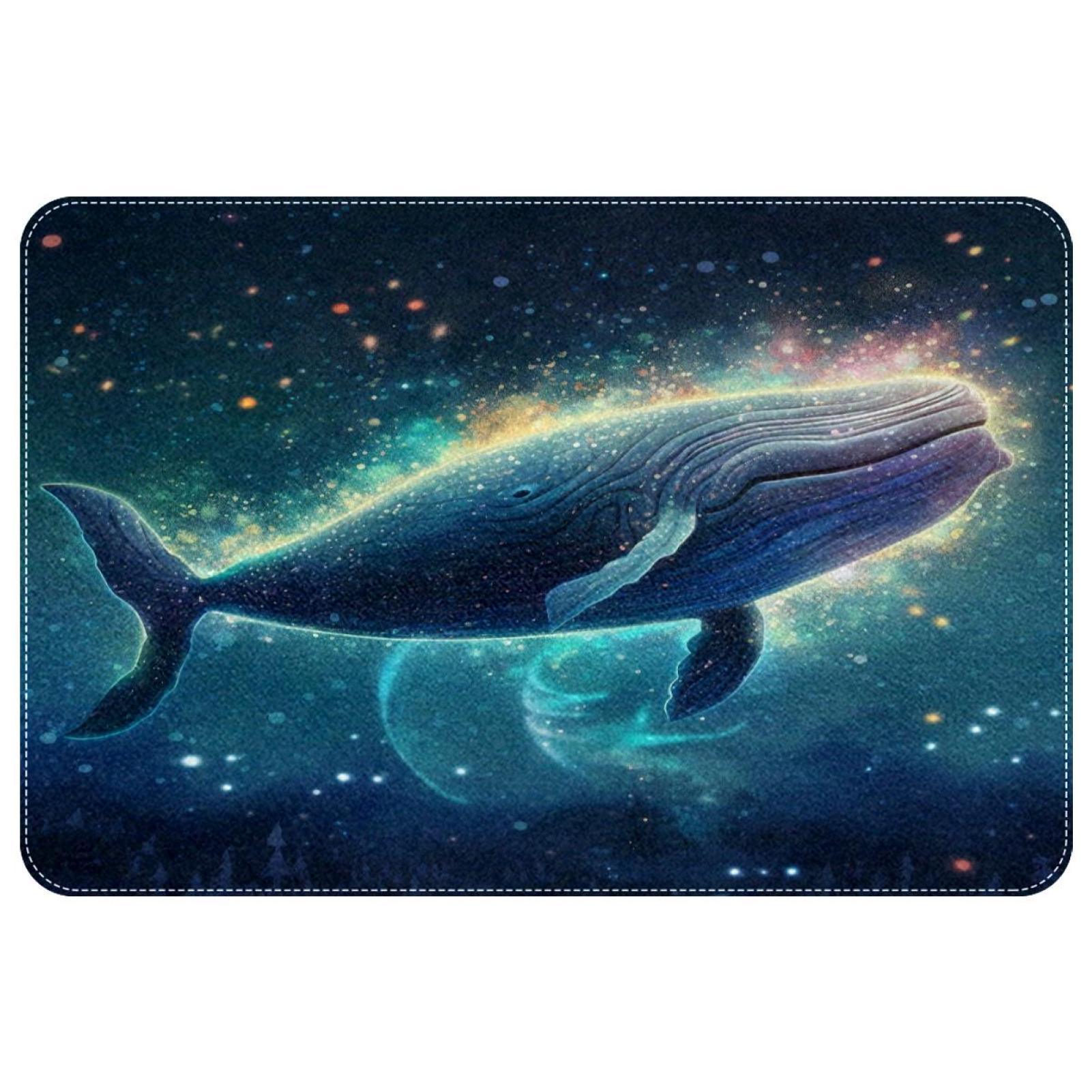 itdsatrgt Doormat Custom Indoor Door Mat, Dolphin in Galaxy