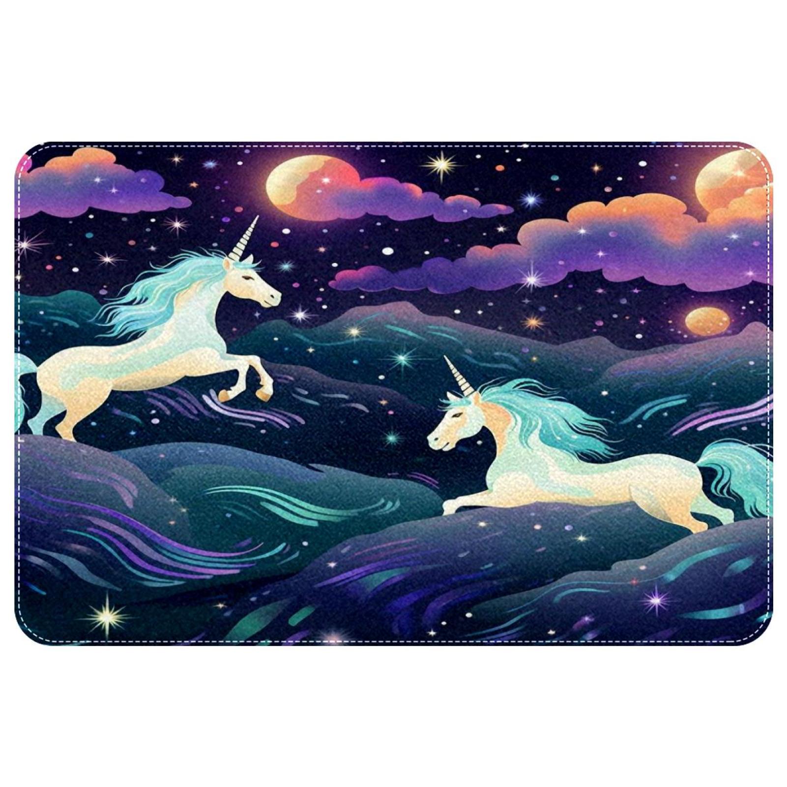 itdsatrgt Doormat Custom Indoor Door Mat, Galaxy Unicorn
