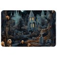 itdsatrgt Doormat Custom Indoor Door Mat, Halloween Graveyard