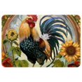 itdsatrgt Doormat Custom Indoor Door Mat, Retro Rooster