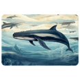 itdsatrgt Doormat Custom Indoor Door Mat, Whale Sea Pattern