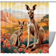 itdsatrgt Kangaroo Pattern Shower Curtain for Your Bathroom, 66 x 72