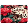 itdsatrgt Leopard Rose Flower Indoor Door Mat, NonSlip Absorbent