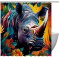 itdsatrgt Rhino Animal Print 60" x 72" Shower Curtain, Art Decor
