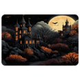 itdsatrgt Scary Halloween Castle Indoor Door Mat, NonSlip Absorbent